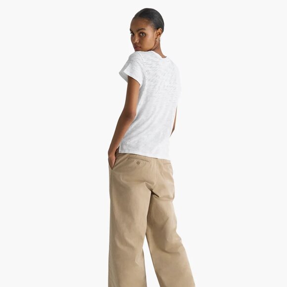 New ATM Slub Jersey Schoolboy Crewneck Short Sleeve White Tee Medium NWT - Picture 5 of 5